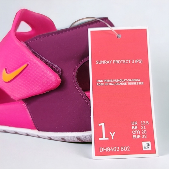 Nike Sunray Protect 3 Shoes for kids Size 1Y DH9462 602 Pink Light NWT - Picture 12 of 15